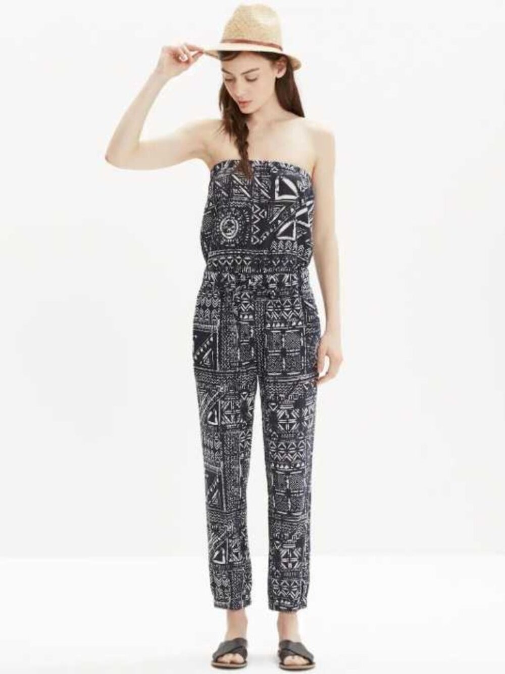 New S Madewell Kingston cover-up jumpsuit in Inkspell Black